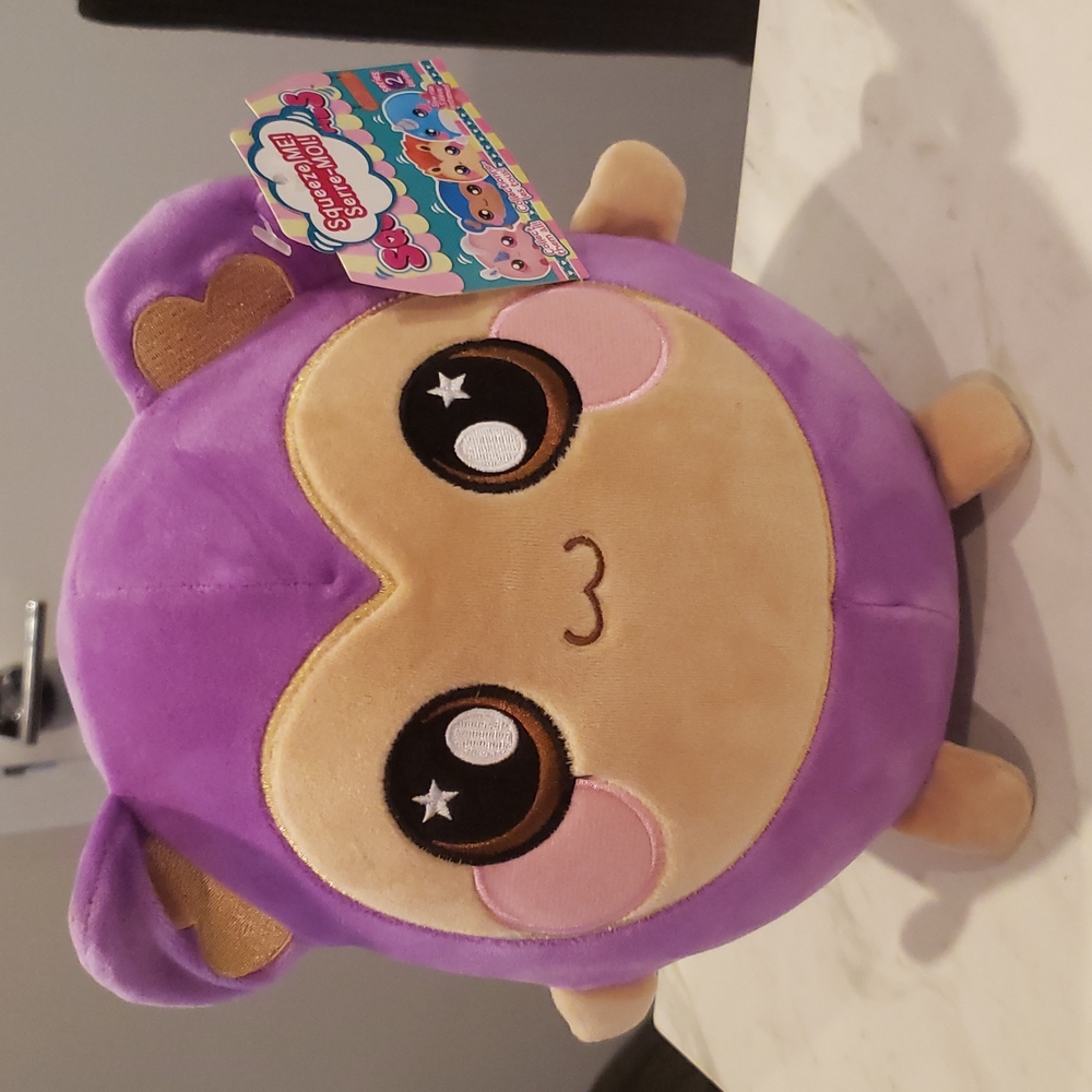 ๐ Squeezamals 8" Plush Monkey - RARE - Picture 2 of 6